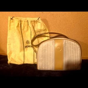 Vintage FENDI Roma 1925 Stripe Purse w/ Dust Bag